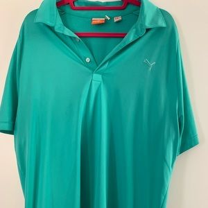 Puma golf polo, teal, men’s XL